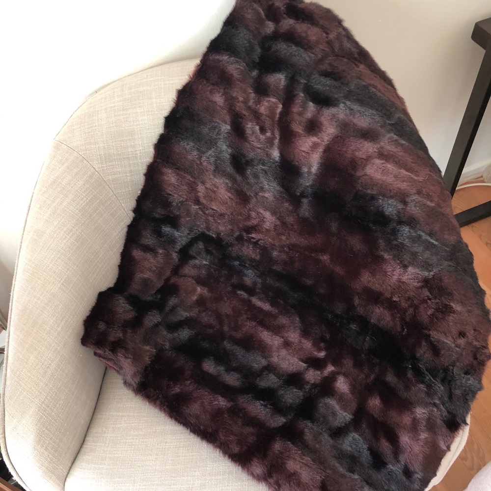 West Elm Faux Fur Throw Blanket